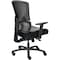 Global Industrial 24 Hour Big & Tall Mesh Back Chair w/High Back & Adj. Arms, Synthetic Leather, Black 695643L - alternate 3